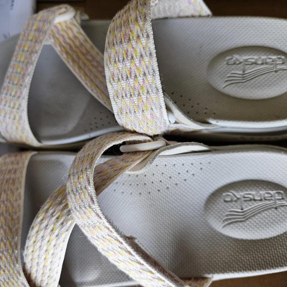 Dansko White and Yellow Sandals - Picture 3 of 7